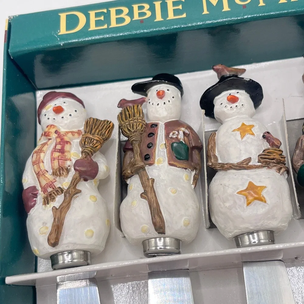 Debbie Mumm Snowman Spreaders Set of 4 Boston Warehouse 12655 Vintage 1999
